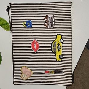 Henri Bendel Centennial Stripe Bendel Girl Pouch